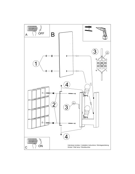 Aplique de pared foco madera interior