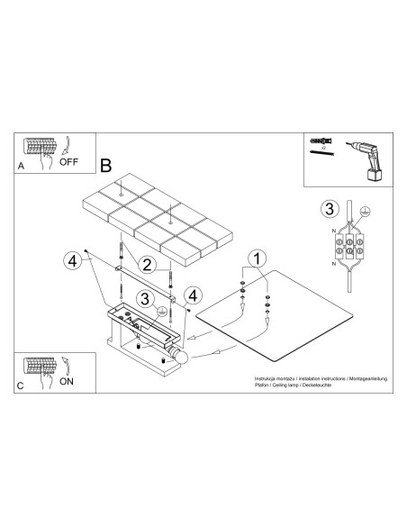 Plafoniera spot legno da interno