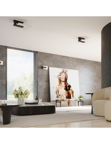 Plafón foco madera interior