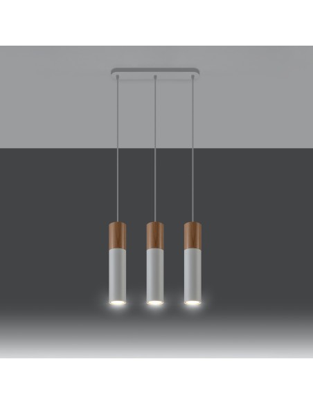 Lámpara de mesa luminaria madera interior