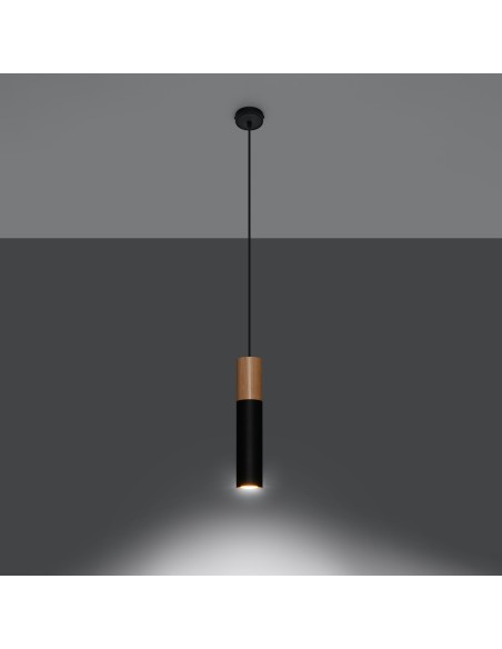 Lampada da appoggio luminaria in legno per interni