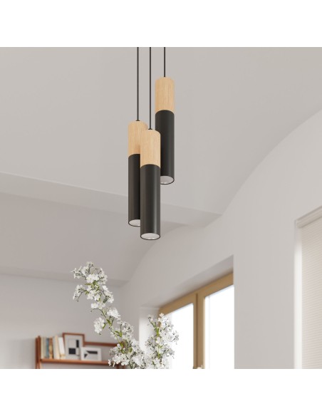 Tischleuchte aus Holz für den Innenbereich
