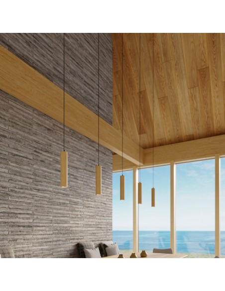 Lámpara de mesa luminaria madera interior