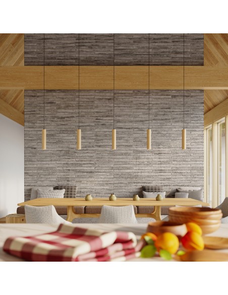 Lámpara de mesa luminaria madera interior