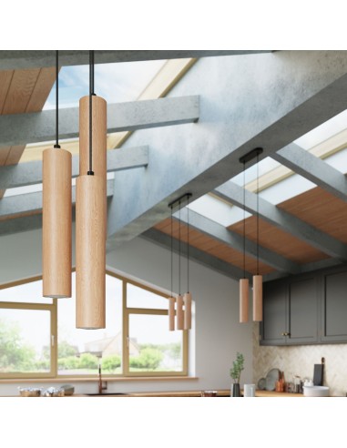 Wood interior table lamp light fixture