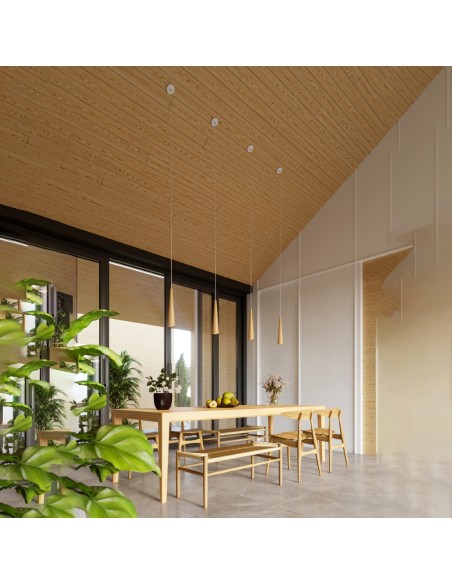 Lampada da appoggio luminaria legno naturale interno