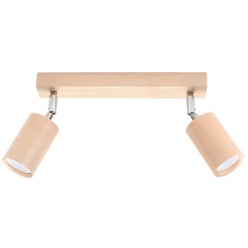 Natural wood interior ceiling spot light