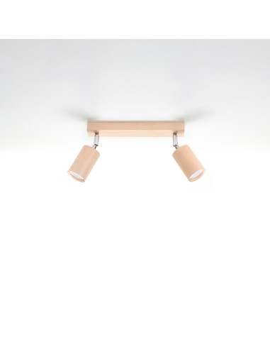 Natural wood interior ceiling spot light