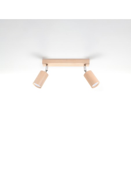 Natural wood interior ceiling spot light