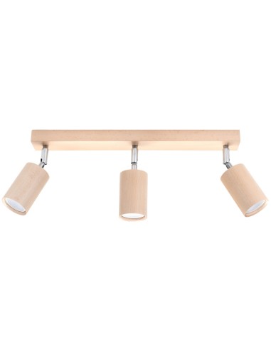 Natural wood interior ceiling spot light