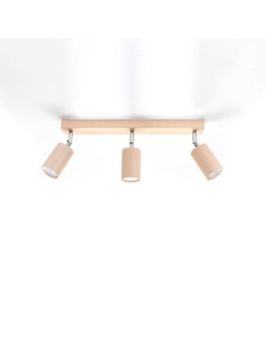 Plafoniera spot legno naturale interno