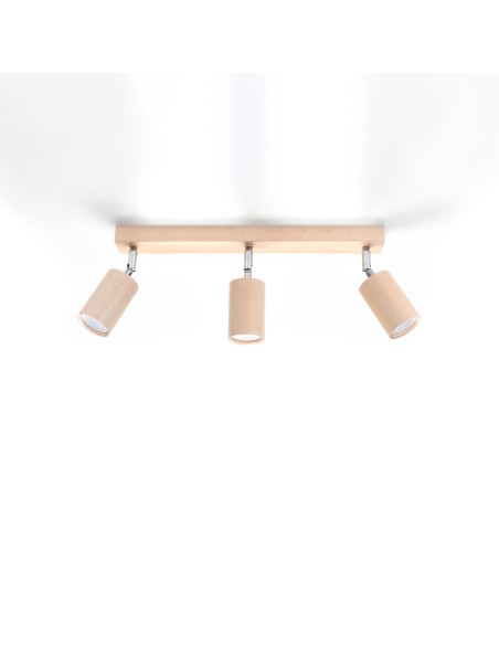 Natural wood interior ceiling spot light