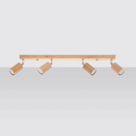 Plafoniera spot legno naturale interno 2