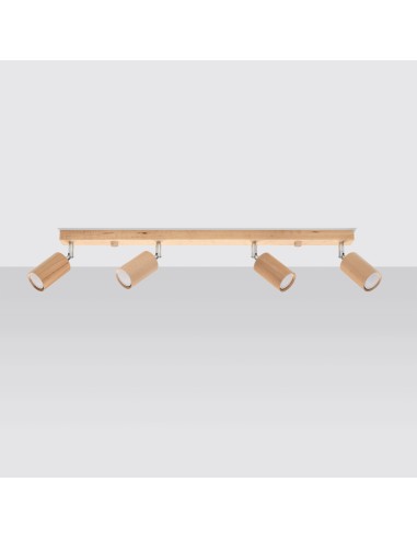 Natural wood interior ceiling spot light