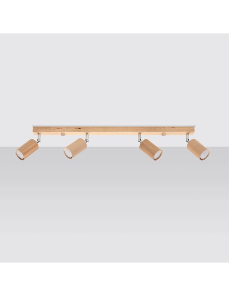 Natural wood interior ceiling spot light