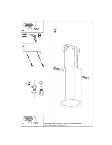 Plafoniera spot rovere da interno