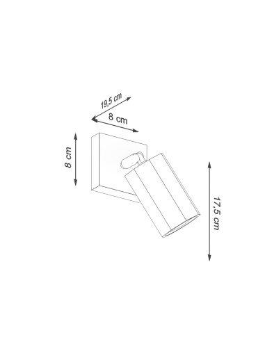 Aplique de pared foco roble interior