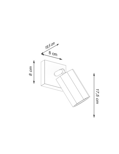 Aplique de pared foco roble interior