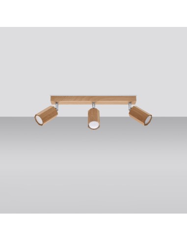 Plafondspot voor binnen van eikenhout