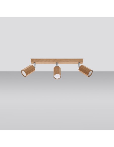 Plafondspot voor binnen van eikenhout