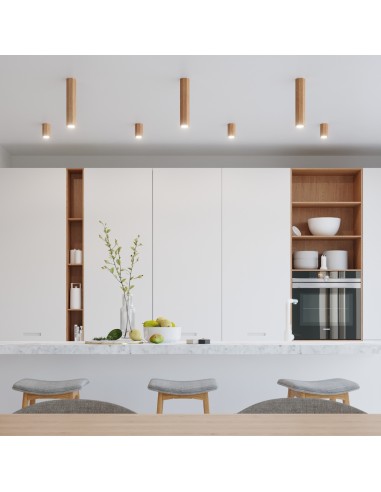Plafonnier spot chêne intérieur