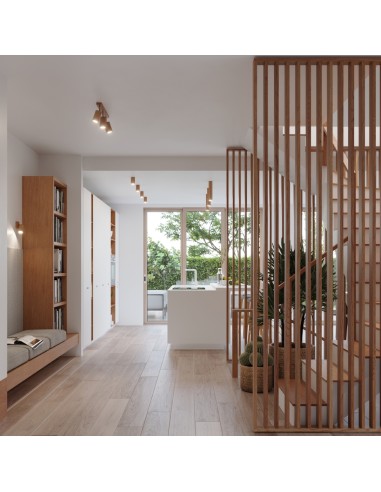 Indoor oak spot ceiling light