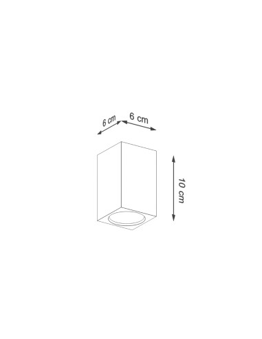 Plafón foco roble interior