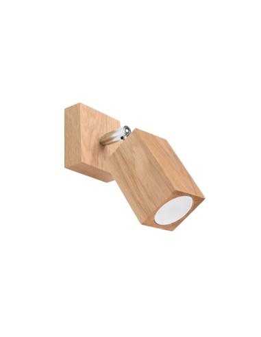 Indoor oak spot wall light
