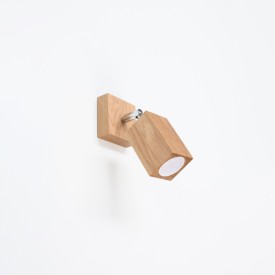 Wand-Spotleuchte aus Eichenholz für den Innenbereich 2