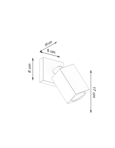 Aplique de pared foco roble interior