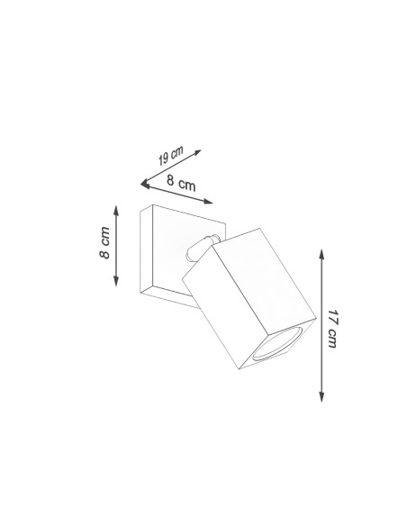 Indoor oak spot wall light
