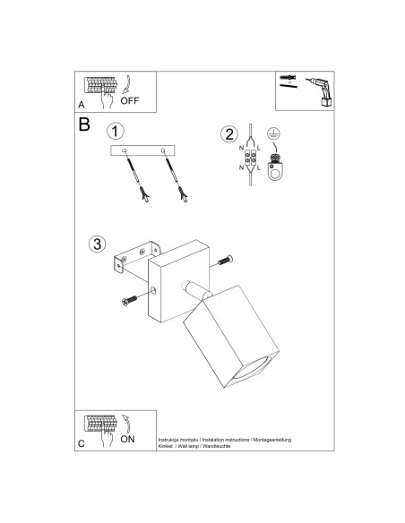 Aplique de pared foco roble interior