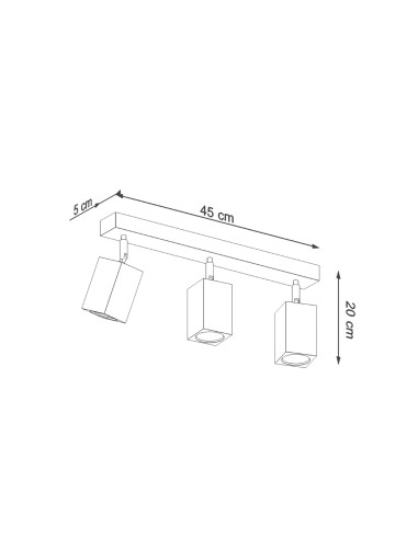 Indoor oak spot ceiling light