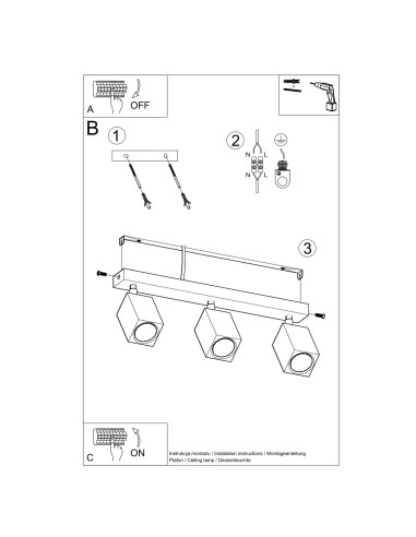 Plafonnier spot chêne intérieur