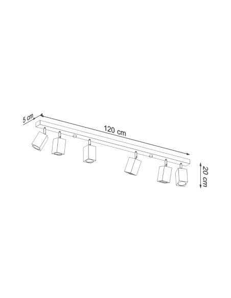 Indoor oak spot ceiling light