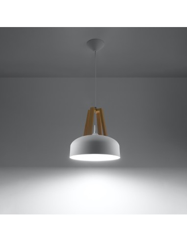 Indoor natural wood table lamp