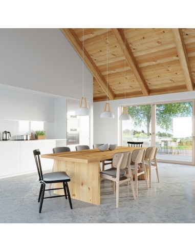 Lampe à poser luminaire bois naturel intérieur