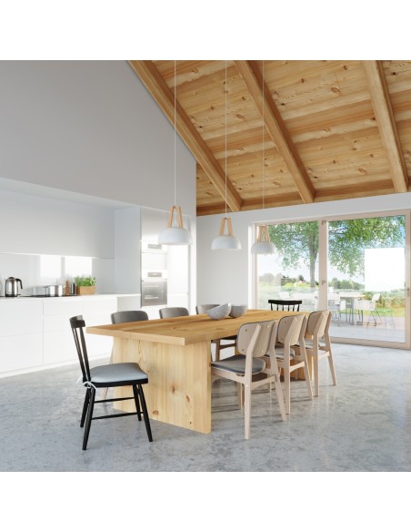 Lámpara de mesa luminaria madera natural interior