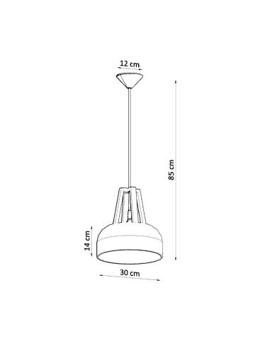 Indoor natural wood table lamp