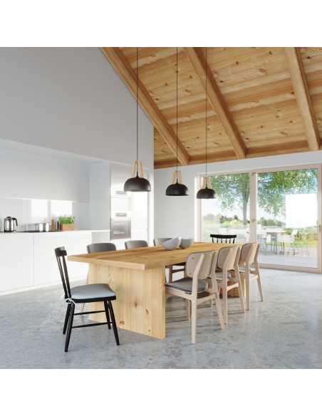 Lámpara de mesa luminaria madera natural interior