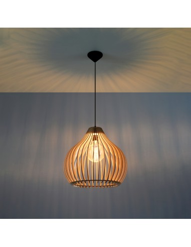 Tischleuchte aus Holz für Innenräume