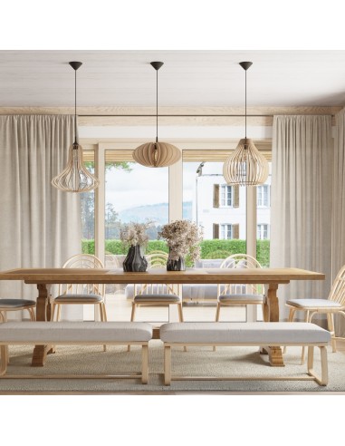 Lámpara de mesa luminaria madera interior