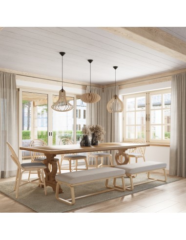 Indoor wood table lamp