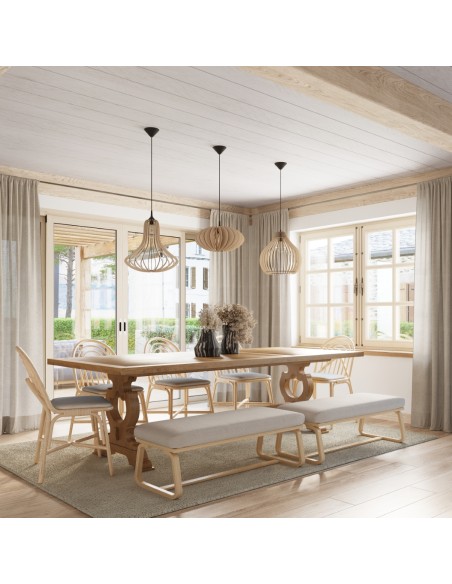 Lampe à poser luminaire bois intérieur