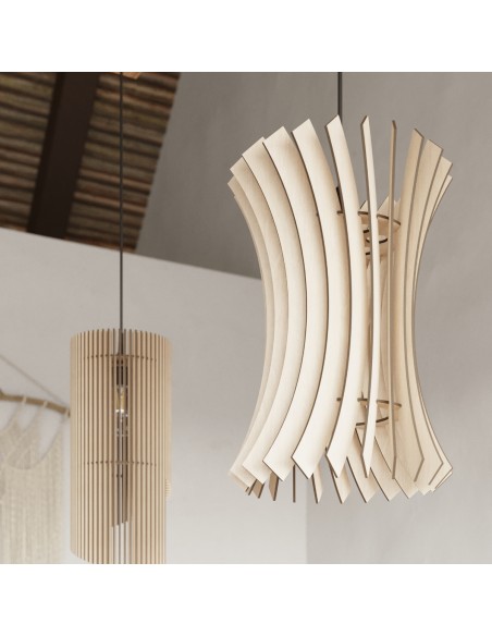 Lámpara de mesa luminaria madera interior