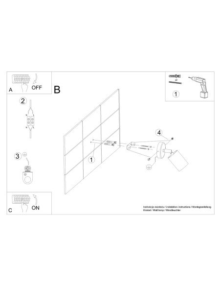 Applique murale spot bois intérieur