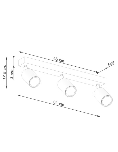 Indoor wood spot ceiling light