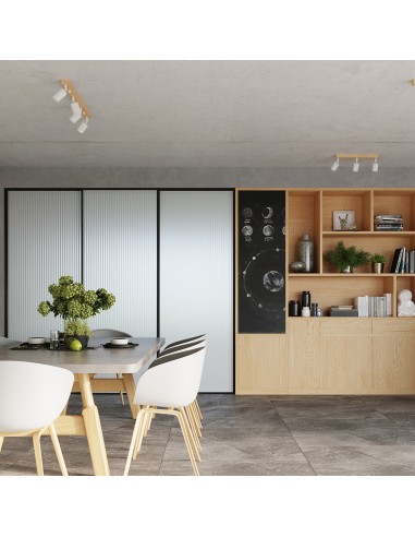 Plafoniera spot in legno per interni