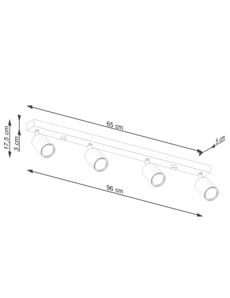 Indoor wood spot ceiling light