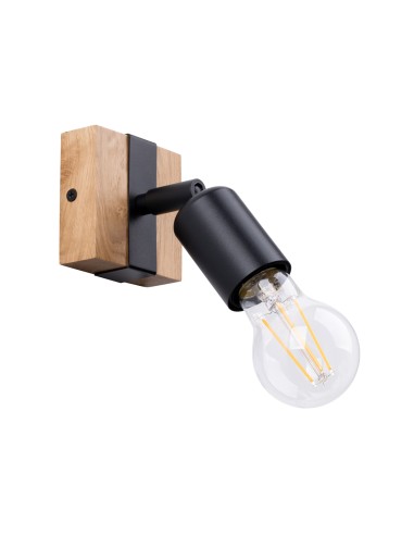 Indoor wood spot wall light